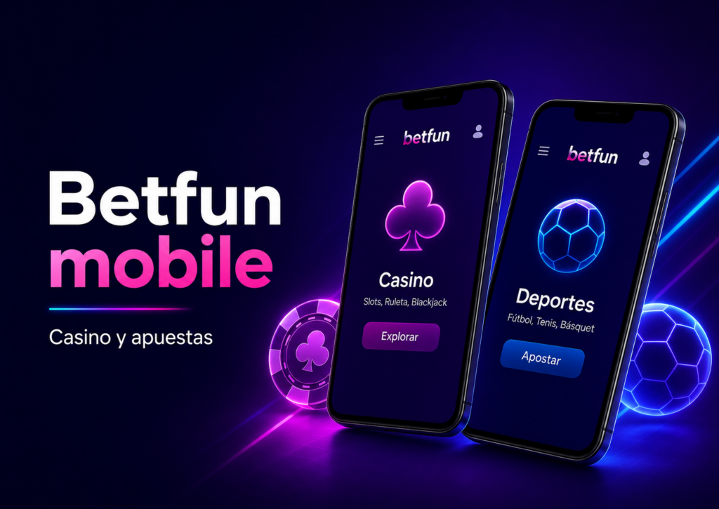 Betfun mobile con acceso a casino, slots y apuestas deportivas desde el celular